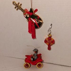 2 Kurt S. Adler's and Taiwan Mandolin Ornaments Vintage